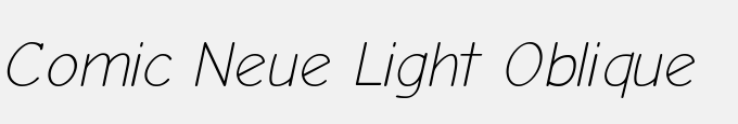 Comic Neue Light Oblique